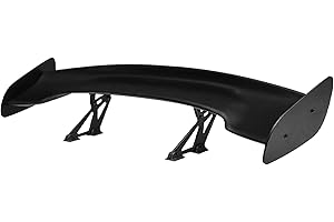 RoyalParts 47 Inch Universal Rear Spoiler, Matte Black Adjustable GT Style Trunk Wing Racing Tail Spoiler Fit for Sedan Coupe Hatchback