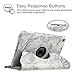 Fintie iPad mini 4 Case - 360 Degree Rotating Stand Case with Smart Cover Auto Sleep / Wake Feature for Apple iPad mini 4 (2015 Release), Marble