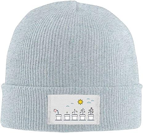 Kzjsr Cap Bonsai Tree Women's Winter Beanie Pompoms Chunky Lined Knitting Beanie Skull Hat Unisex