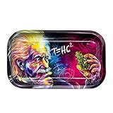 Metal Rolling Tray, T=HC2 Einstein Design by V Syndicate, Medium (Available in 2 Sizes)
