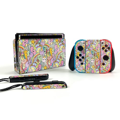 Glossy Glitter Gaming Skin Compatible with Nintendo Switch OLED - Rainbow Goofs…