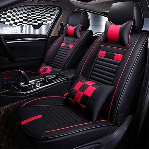 SEAT COVERS RUIRUI Luxury PU Leather Auto Car 5 Seats Full Set Universal Fit