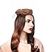 Lady Womens Dress Fascinator Wool Felt Pillbox Hat Party Wedding Bow Veil A082