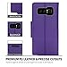 ProCase Galaxy Note 8 Wallet Case, Flip Kickstand Case with Card Slots Mirror Wristlet, Folding Stand Protective Cover for Galaxy Note8 2017 -Purple