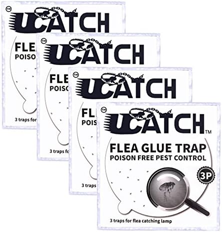 UCatch The Ultimate Flea Trap Refills – Disposable Flea Glue Refill Discs for Victor M230A Traps 4 Pack of 3 (12 Total)