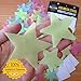 Rayliad 150 Large Bright Multi-Color Plastic Glow In The Dark Stars for Ceiling - 1.5, 2.5, Huge 3.5 Inch - Green, Blue, Pink Star Sticker Kids Bedroom Decorations - Adhesive Included