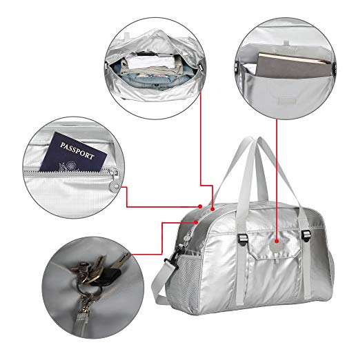 Hynes Eagle Yoga Mat Bag Sport Duffel for Gym Travel Bag 35L Silver 2018