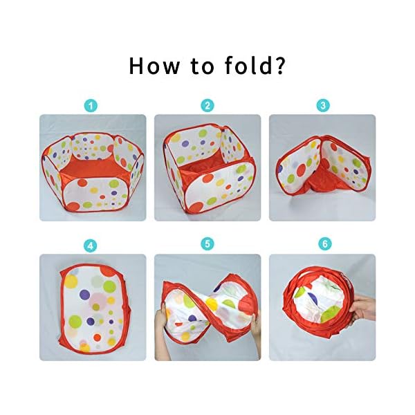 Andiker Small Animal Playpen, Portable Outdoor Exercise Fence Pop-Up Yard Fences, Foldable Pet Tent Play Pen for Guinea…