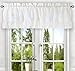 Ellis Curtain Stacey Sheer 56-by-36 inch Tailored Tier Pair Curtains, White, 56x36