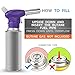 MFW Blow Torch Lighter - Cooking Butane Food Torches Kitchen Scorch Culinary Creme Brulee Torch Refillable - Adjustable Flame with Safety Lock for DIY, BBQ,Baking,Cooking (Gas Not Included)