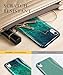 GVIEWIN Nature Series iPhone XR Case, [Upgraded Protection] Emerald Marble Pattern Design with Shockproof Slim Fit TPU Bumper, Green/Gold