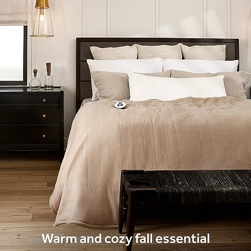 Sunbeam Royal Ultra Fleece Heated Electric Blanket Twin Size, 84" x 62