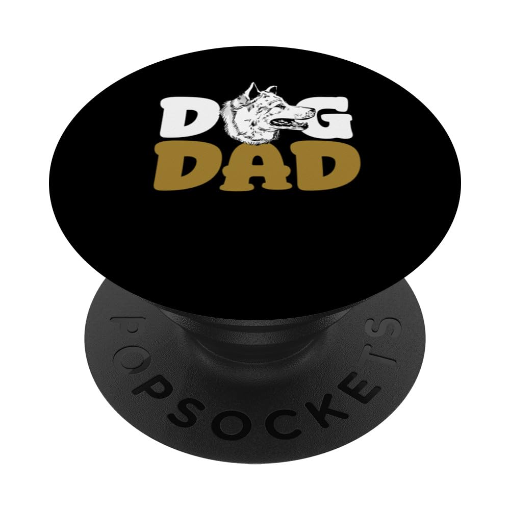 Dog Dad Graphic Father`s Day Dog Lover PopSockets Swappable PopGrip
