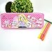 Aisa Colorful Cartoon Character Pencil Case Beautiful BB Pincess Pattern Multifunctional Pencil Box for Student (Rose Red) Special Gifts for Children/kids