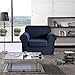 CHUN YI Stretch Armchair Sofa Slipcover 2 Piece Sofa Cover, 1 Seater Chair Slipcover Coat Soft Washable Furniture Covers with Elastic Bottom, Checks Spandex Jacquard Fabric, Small, Dark Blue/Navy