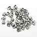 VALYRIA 100pcs Silver Tone Calottes End Crimps Beads Tips 8x4mm Fit 3mm Ball Chain