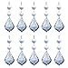 MISHIN Clear Crystal Maple Leaf Shaped Pendants with Octagon Beads Chandelier Prisms Hanging Drops Ceiling Light Decorations Parts,3.9 Inch,Pack of 10