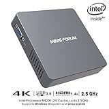 N42 DIY SSD Mini PC Intel Apollo Lake Pentium N4200 Processor (2M Cache, up to 2.5 GHz) 4GB/64GB 1000Mbps LAN HD 2.4/5.8G WiFi Bluetooth 4.0 Support Windows 10 Pro and Linux OS with HDMI & VGA Outputs