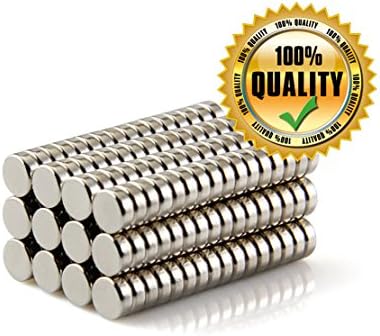 NEW 100pcs/1pack Multi-Use Refrigerator Magnets, Magnets for office, Science, Crafts - Tiny Round Disc, Sliver, size 5MM x 2MM, Refrigerator magnets is necessary for every family!!!
