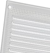 EUROPLAST 200x100mm White Metal Air Vent Grille with Insect Mesh 8x4" view 4