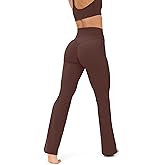 PAVOI ACTIVE High Waisted Flare Leggings for Women - Buttery Soft Tall Length Bell Bottom Workout Flared Wide Leg Yoga Pants - FlexFlow, Small, Cocoa