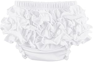 DOOVID Baby Bloomers Diaper Covers for Girls Ruffle Bloomers for Infant Girls Newborn Shorts Underwear