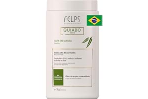 Felps Professional Quiabo Okra XBTX Brazilian Hair Treatment in Mass with Argan and Macadamia Oil, 1 Kg/Quiabo XBTX Tratamiento Capilar Brasileño en Masa con Aceite de Argán y Macadamia
