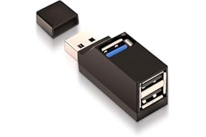 YEY USB hub, Mini USB 3.0 Hub, 3 Port Hub (USB 3.0 + 2 USB 2.0), Adapter High Speed Expansion for PC Laptop, Desktop, XPS, Mac-Book, Surface Pro, USB Flash Drives, Mobile HDD