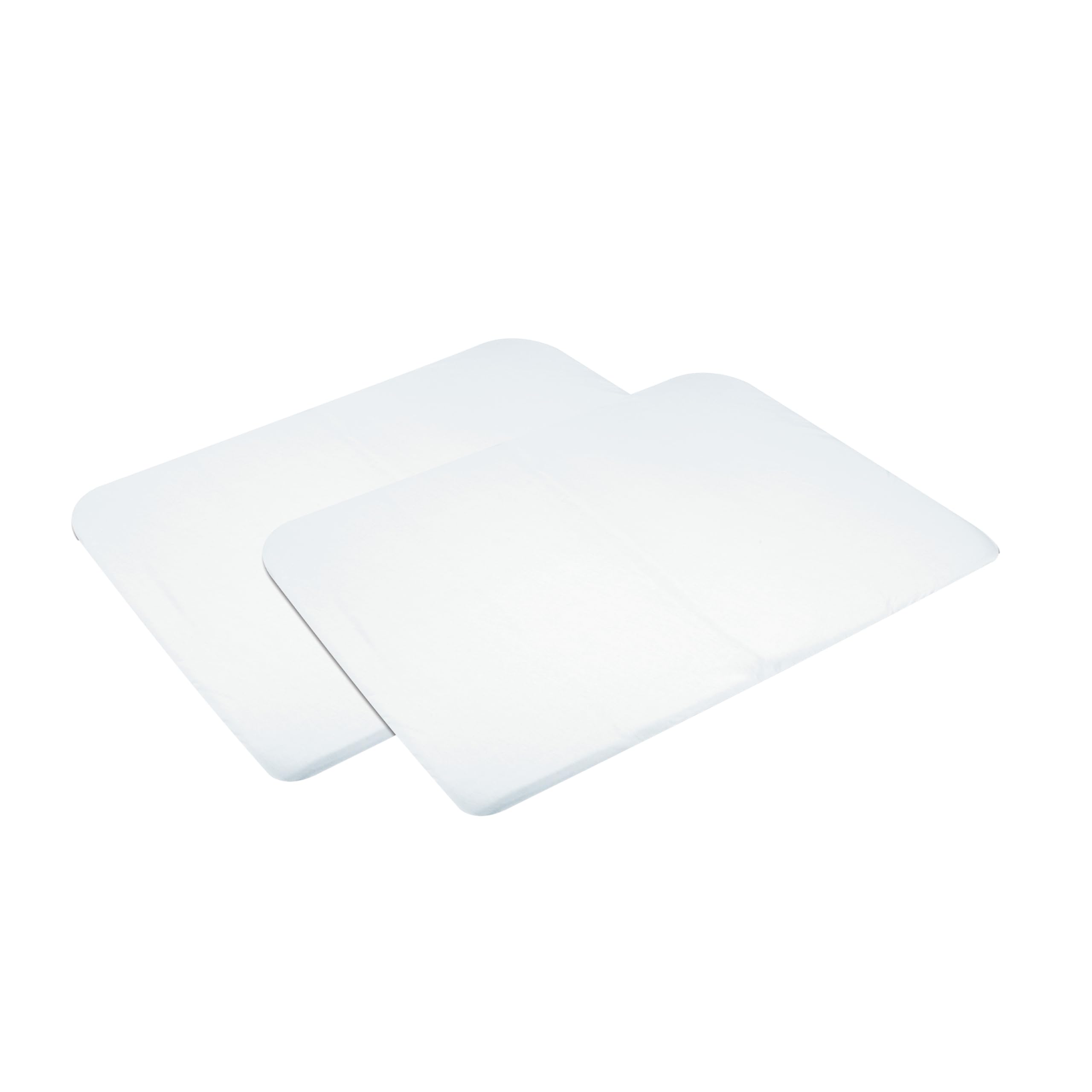Maxi-Cosi Swift Toddler Bed Sheets, Travel cot Sheets for the Toddler Mattress of Maxi-Cosi Swift, Set of 2 Cot Bed Sheets, White (2x)