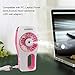 D-FantiX Handheld Fan Battery Operated Portable Water Misting Fan Personal Mister Fan with Cooling Mist Humidifier and Fan USB Powered for Beauty, Home, Office and Travel (Pink)