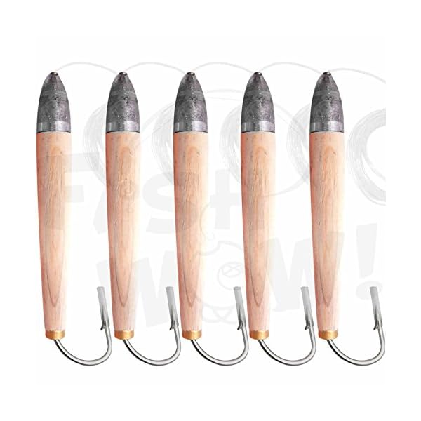 5pcs-Fish-WOW-6-Fishing-Cedar-Plugs-Rigged-Tuna-Mahi-Trolling-Wood-Lure-Natural