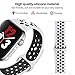 OriBear Compatible for Apple Watch Band 44mm 42mm, Breathable Sporty for iWatch Bands Series 4/3/2/1, Watch Nike+, Various Styles and Colors for Woman and Man(M/L,Platinum Black)