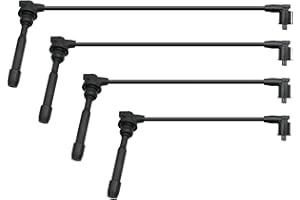 XINSAUTO Ignition Spark Plug Wires Set of 4 Compatible with Hyundai Elantra 1996-2012, Tucson & Kia Soul Sportage Spectra Spectra 5, 1.8L 2.0L Replace 671-4239 27501-23B070 671-4239