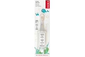 RADIUS - Pure Baby Toothbrush, Designed for Delicate Teeth and Gums, For Children 6 to 18 Months Old (Single)
