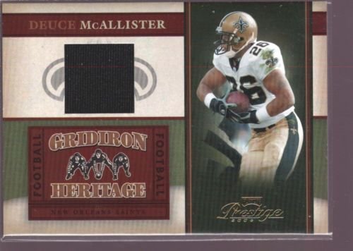 DEUCE MCALLISTER 2006 PRESTIGE GAME WORN USED JERSEY PATCH SP SAINTS $12