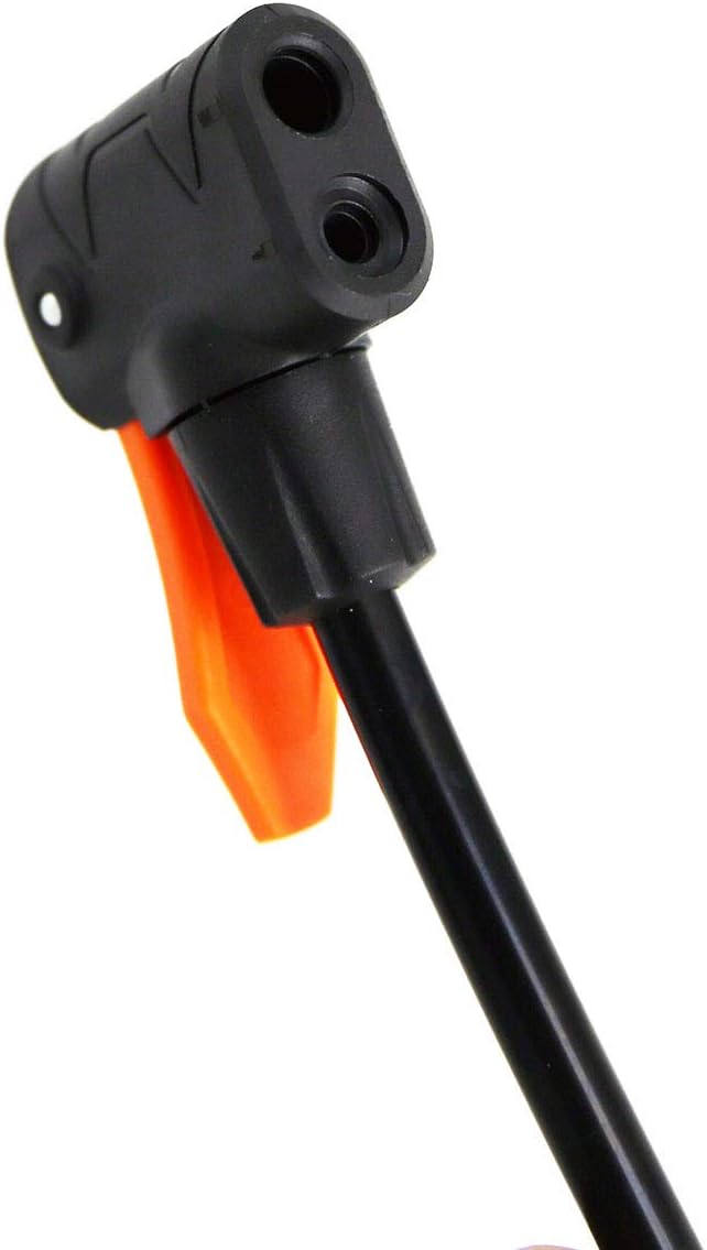 TPI Bike Pump with Luxurious Guage, Schrader and Presta, Ball Pump with Anti-Slip Foot Pad, High Pressure Durable Hose, Orange : Sports & Outdoors