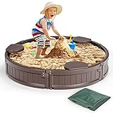 Costzon Kids Sandbox with Cover, Detachable