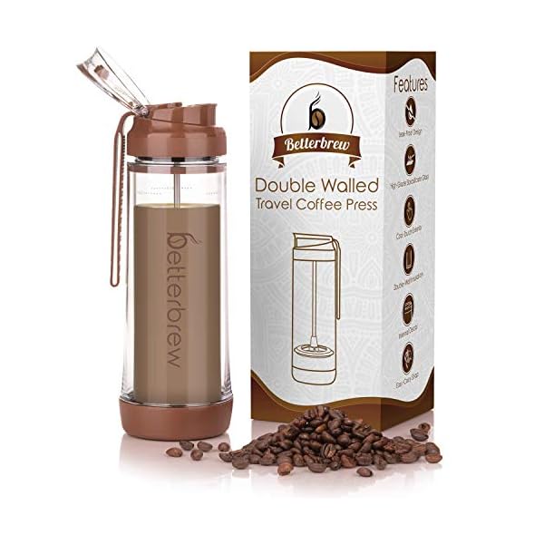Betterbrew Travel French Press Coffee Maker Portable Insulated Coffee