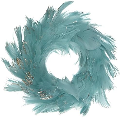 Glitterville Feather Wreath Ornament, Mint