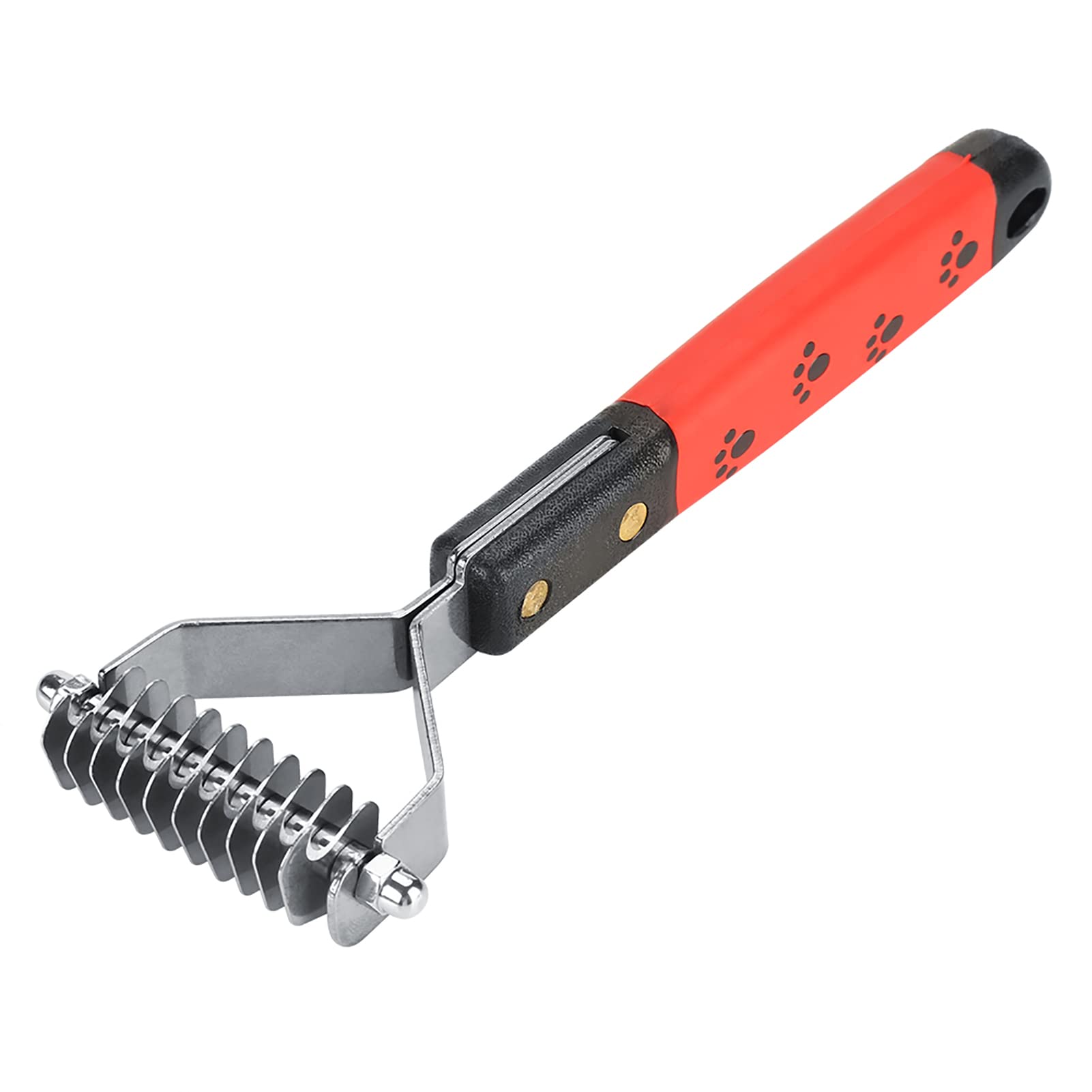 Oumefar Dog Undercoat Rake Dog Cat Hair Comb Effective Hair Removal Dematting Dog Cat Brush Grooming Stainless Steel Pin for Cats & Dogs &Horses(M377-10)