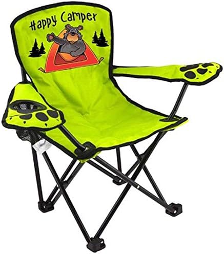 Kids Folding Camp Chair, Ages 2-6, Wolf Buddy (Color Varies)