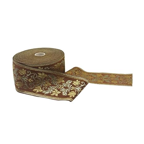 Vosarea 1 Roll 6cm Width Curtain Trim Ribbon Diy Cloth Embroidered