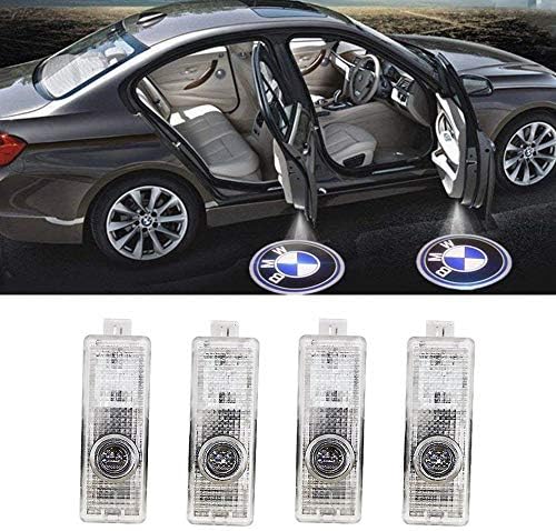 biukpci Car Door LED Lighting Logo HD Projector Welcome Ghost Shadow Low Consumption Shadow Lights for BMW Series (4 Pack)