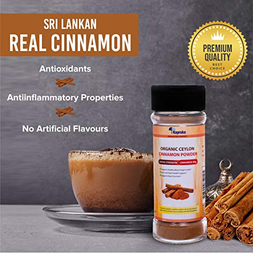 Sri Lankan Premium Quality 100 Pure Organic Ground Ceylon Cinnamon Powder in Glass Jar with