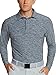 Men's Dry Fit Long Sleeve Polo Golf Shirt, Moisture Wicking and UV Protection