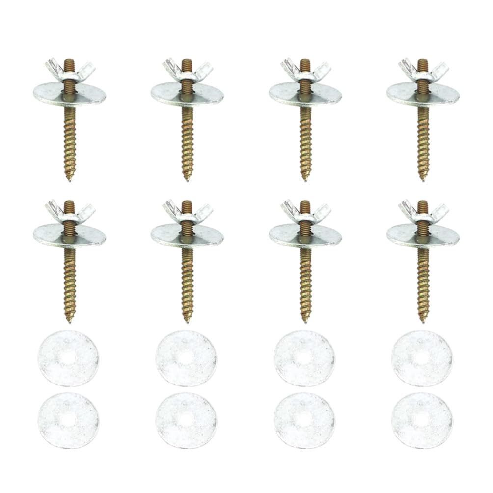 POPETPOP Sets Bar Screw Stainless Steel Bird Cage Birdcages Lug Nut Bird Stand Perch Mounting Screws Bird Perch Screws with Gaskets Bird Cage Fitting Screws Striped Bass