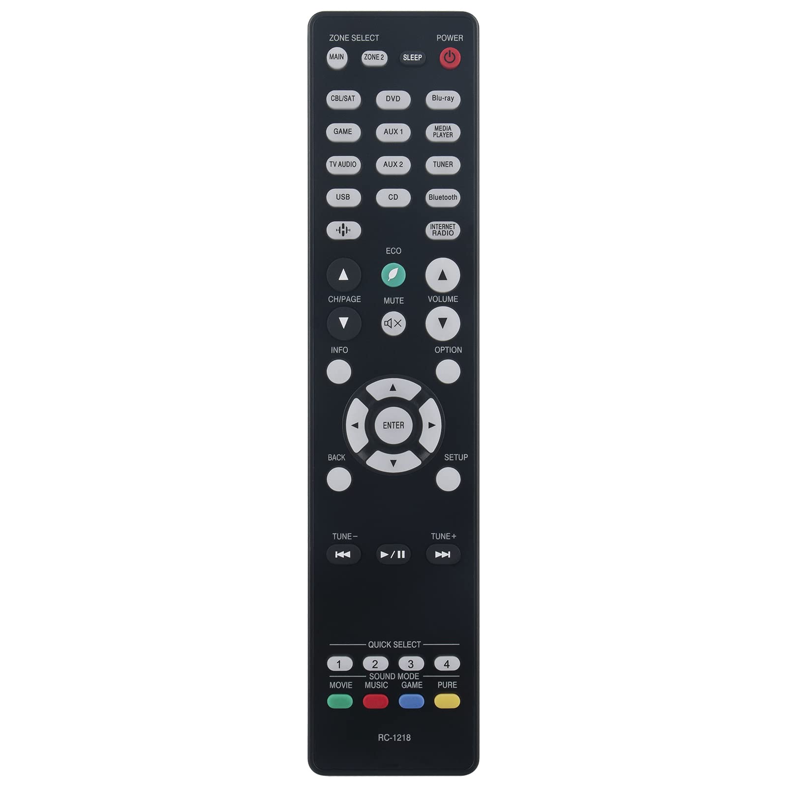 VINABTY RC-1218 Replacement Remote Control fit for Denon AV Receiver AVR-S730H AVR-S930H AVR-X3400H AVR-S950H AVR-X1400H AVRS940H AVRX2500H AVRX3500H AVRX240 AVRS930H AVRX2400H AVRX3400H