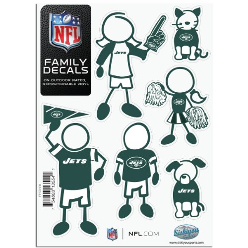 NFL Siskiyou Sports Fan Shop New York Jets Family Decal Set Small One Size Team…