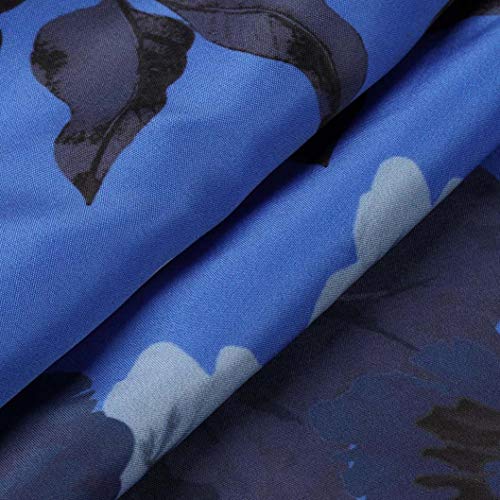 vermers Women Fashion Print Threaded Pants - Women Casual Loose Bandwidth Wide-Leg Pants Trousers(3XL, Blue)
