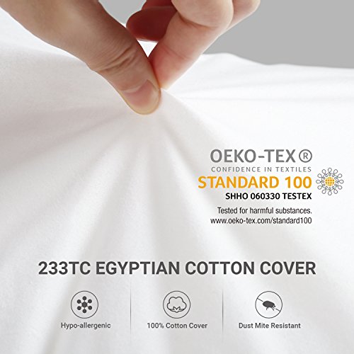 UTTU GEL+ FIBER PILLOW - Bed Pillows for Sleeping, 46oz 0.7D Gel+ Fiber Filled Pillow Queen Size, Down Alternative Slow Rebound Hypoallergenic Pillow, Luxury Hotel Quality Pillow - Thumbnail 5